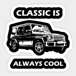 G wagon classic off road black and white Sticker